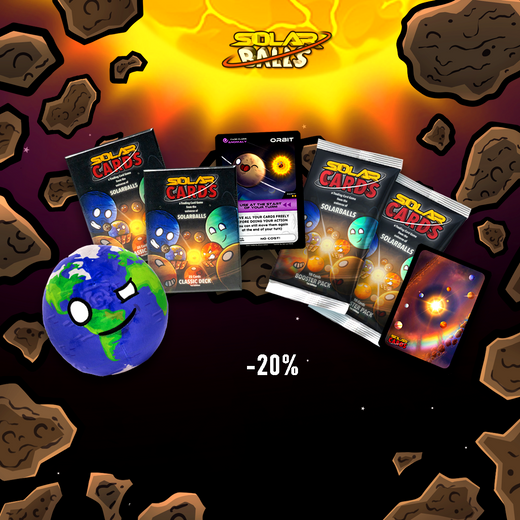 ☄️ 2 SolarCards Classic Decks + 2 Booster Packs + 1 Plushie Bundle