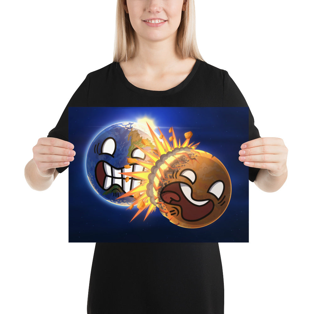 Colliding PlanetBalls Poster