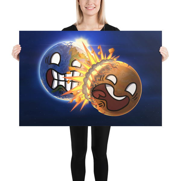 Colliding PlanetBalls Poster